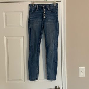 SOLD AE Super Hi-Rise Jegging with button fly